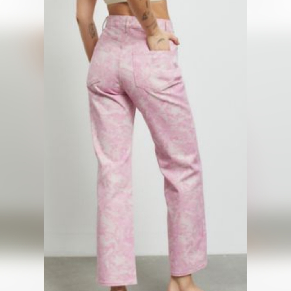 Pretty Pink Diamond Print BDG Cowboy Jeans